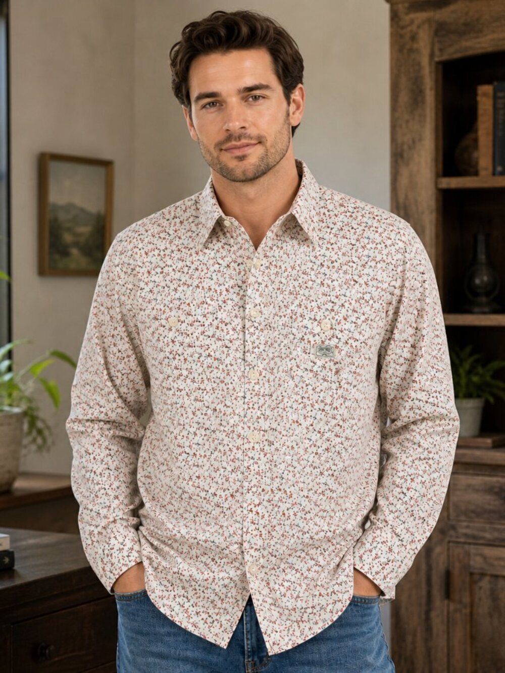 Denim & Supply Ralph Lauren Floral Button Down Shirt XL Cottagecore Western